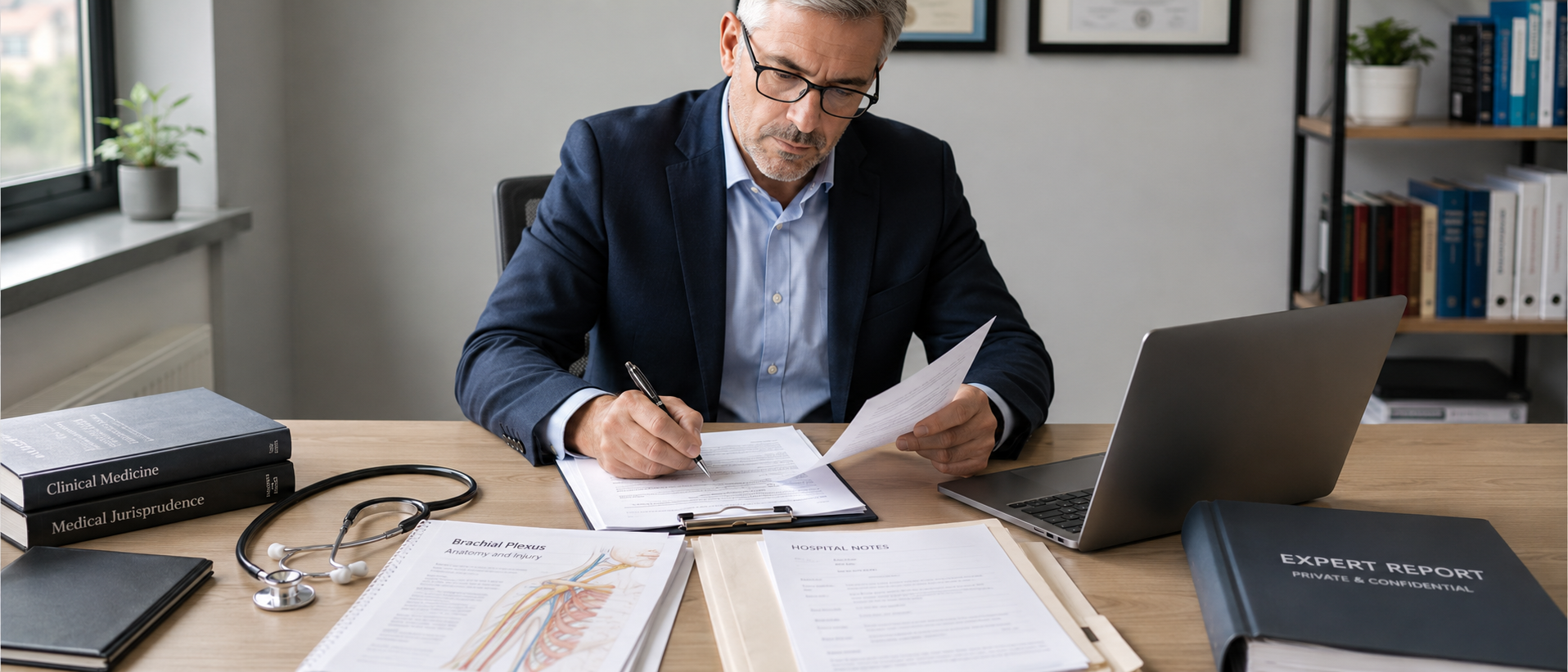 Consultant reviewing delivery records for an independent report