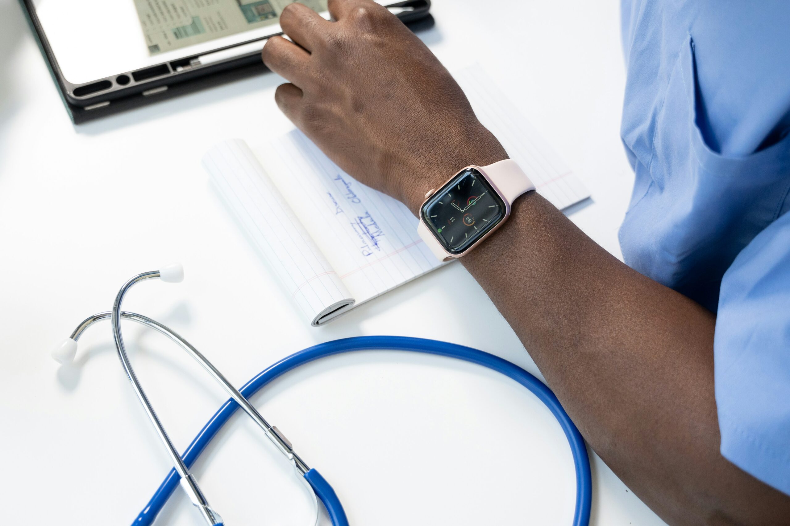 Consultant reviewing clinical records and imaging for an independent report